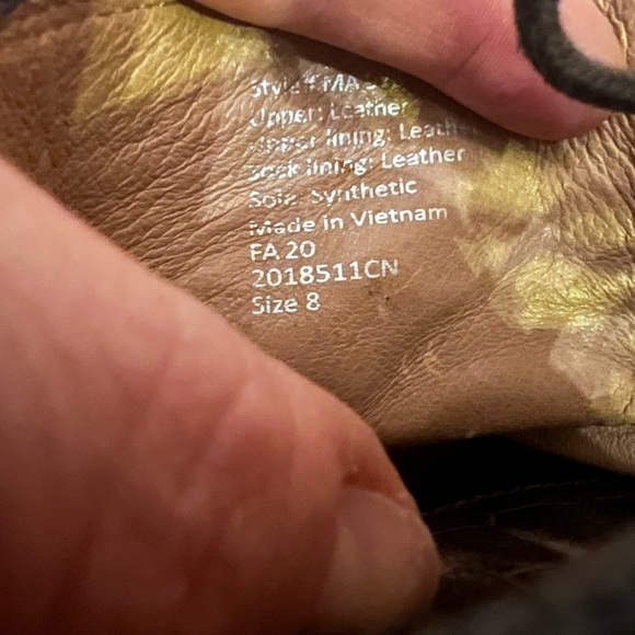 Madewell | The Clair Lace-Up Boot in Croc Embossed Leather Brown Sz 8 - Picture 11 of 11